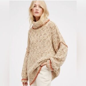 Free People Echo Pullover Sweater in Cream